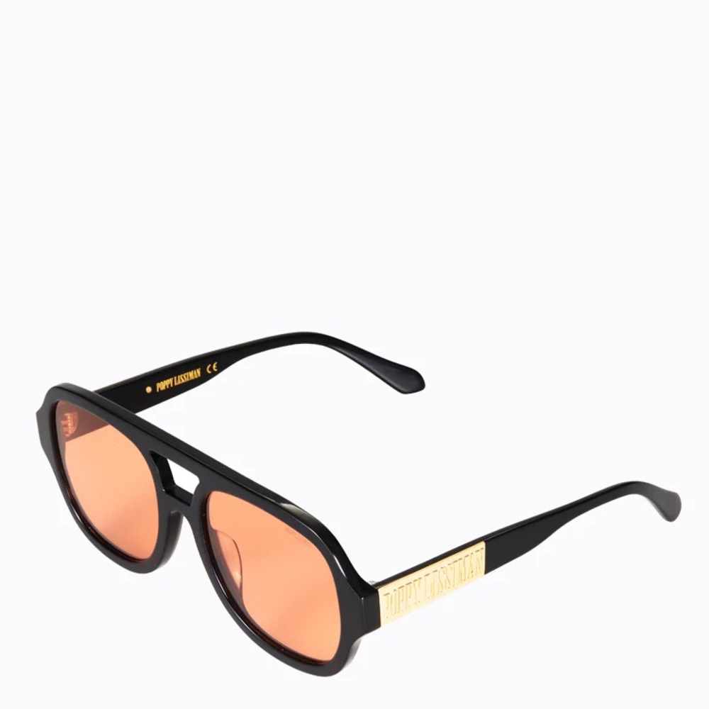 Poppy Lissiman Jimbob Black/Orange Sunglasses